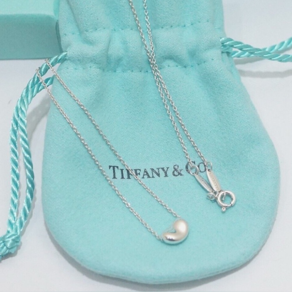 Tiffany & Co. Silver Small Bean Necklace - Picture 1 of 2